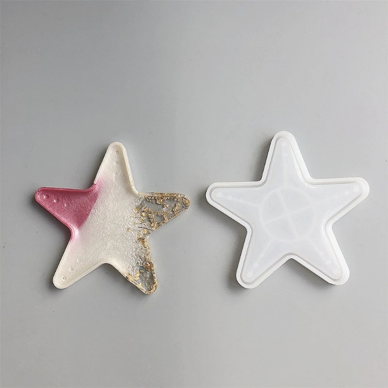 

Stars Shape Tray Epoxy Resin Mold Serving Board Plate Silicone Mould DIY Crafts Ornaments Home Decorations Casting Tool