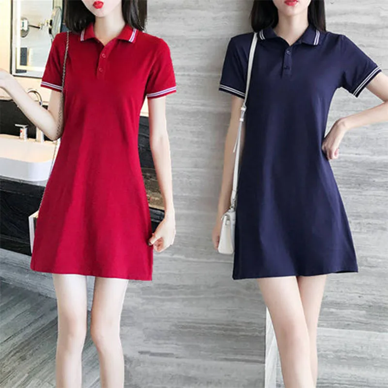 

New cotton dress summer women's loose dress casual A-line dress women short sleeve sexy elegant dress SS782