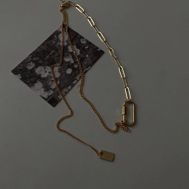 

European and American exaggerated fashion contracted individual character choker geometric tassel necklace restore ancient ways