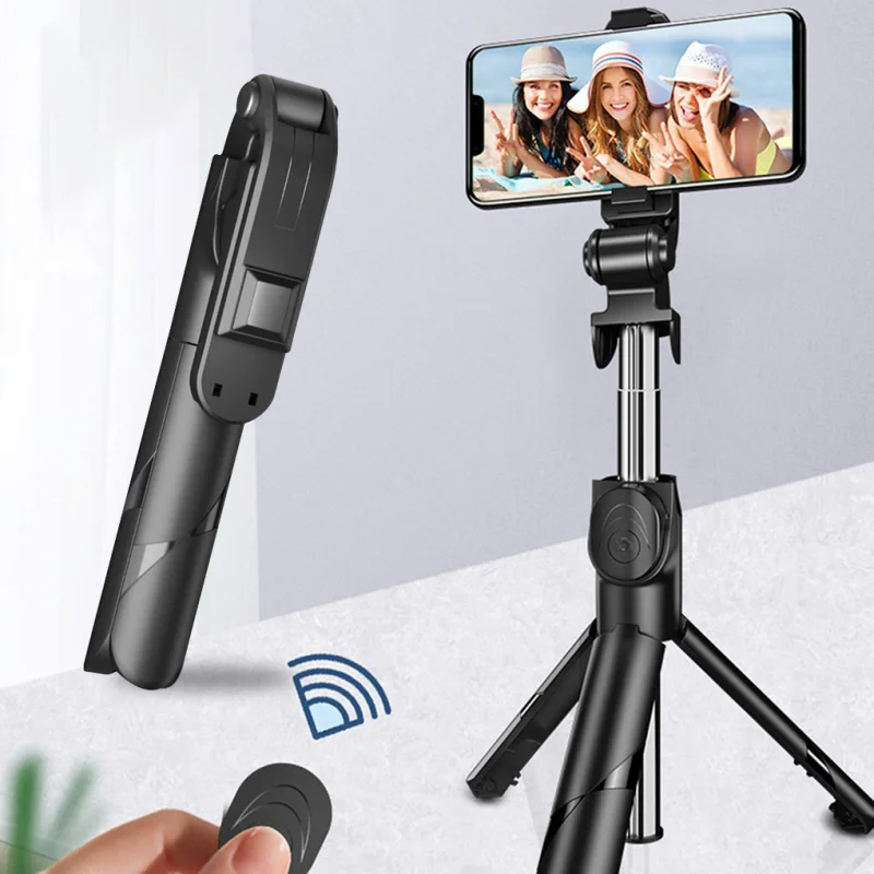 

Phone Holder 3 In 1 Wireless BT 4.0 Selfie Stick Foldable Mini Tripod Extendable Monopod with Remote Control for iPhone 11 12 13