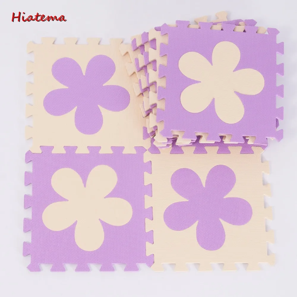 

Hiatema Flower Style EVA Foam Puzzle Play Mat /kids Rugs carpet Interlocking Exercise Floor for children Tiles