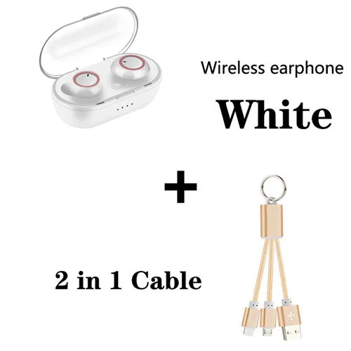 Bluetooth 5.0 Earphones For Huawei Honor 20 10 10i 20i 10 9 Lite 8C 8X Play v10 v20 6c 6x lite 8x max Wireless Earbud Earpieces - Цвет: White add cable