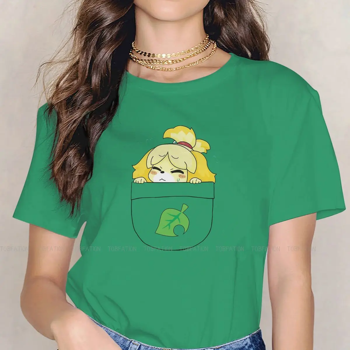 

Animal Crossing：Pocket Camp TShirt for Woman Girl Isabelle Leaf Essential Humor Tee T Shirt High Quality New Design 4XL 5XL