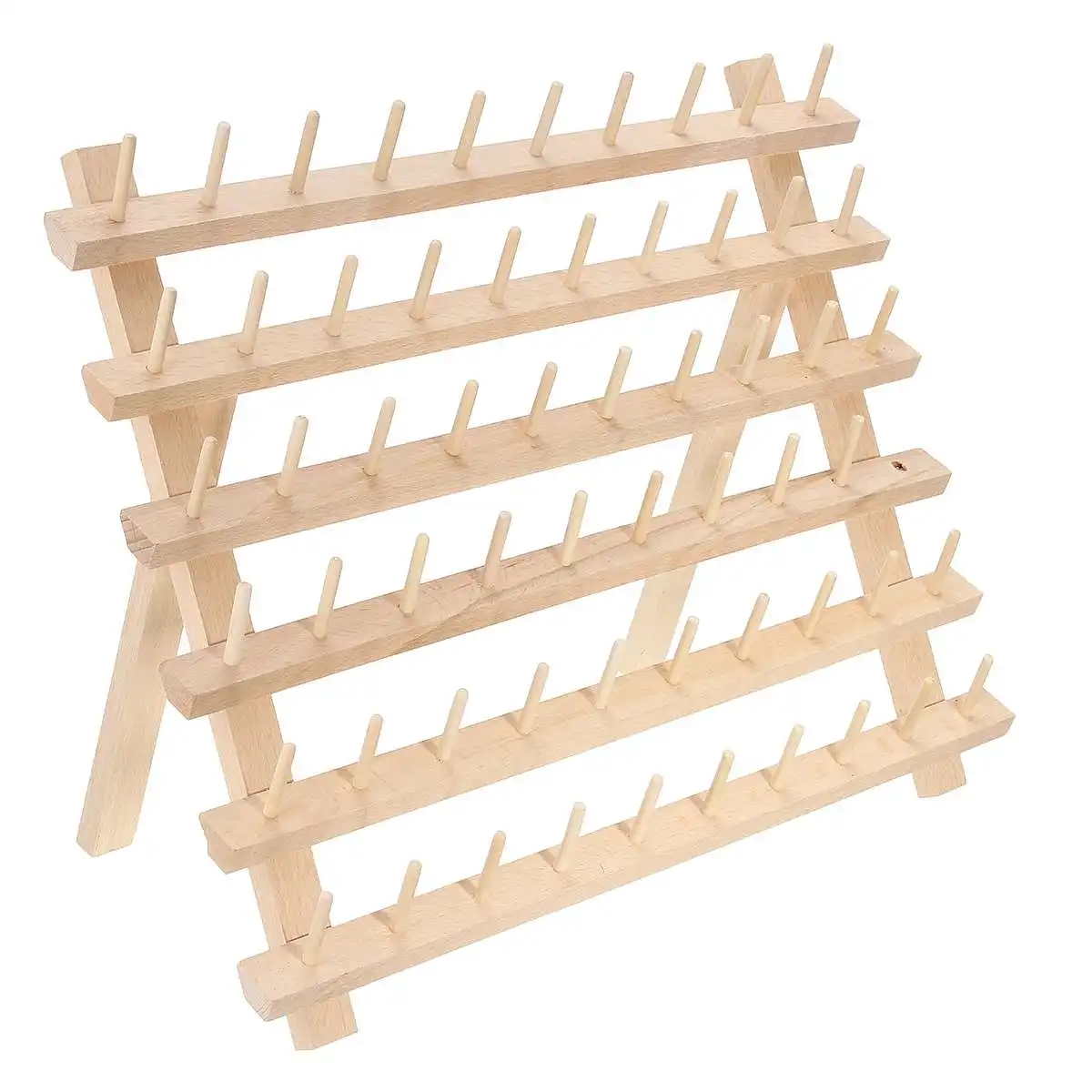 Стойка для катушки ниток KiWarm 60 складная деревянная вмещает органайзер настенное