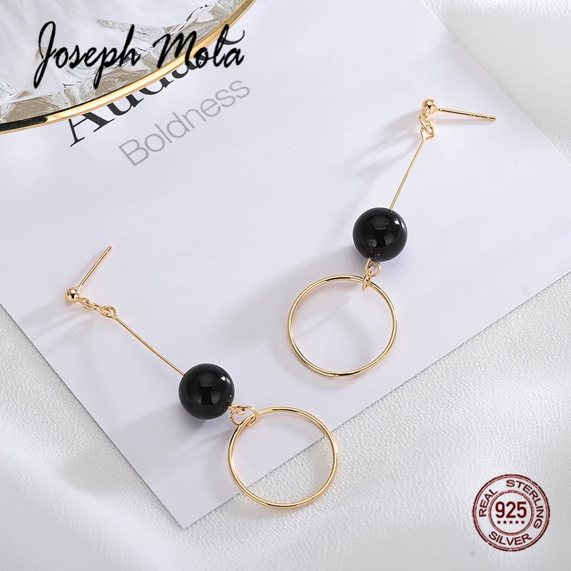 Joseph Mola 925 стерлингового серебра классического золотого цвета Круглый Круг