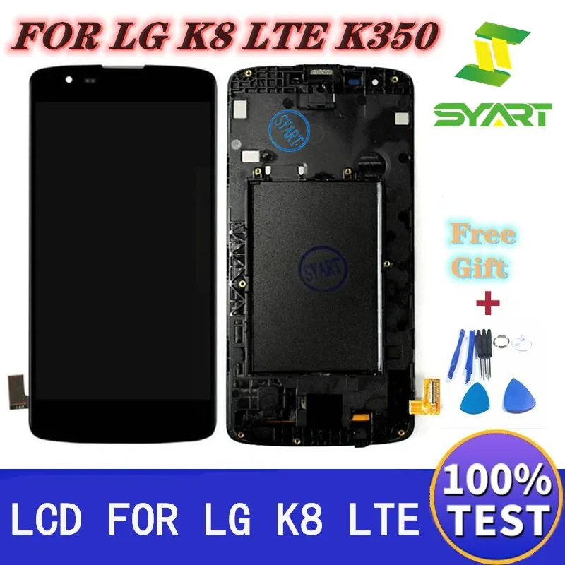 

For LG K8 LTE K350 K350N K350E K350DS LCD Display With Touch Screen Digitizer Assembly With frame + Tools 100% Test for LG K8LTE