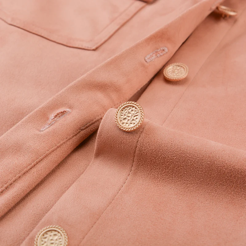 

Spring and Autumn Bandage Dress Suede Shirt Coat Women's Inner Wear Base Brushed Design Sense Niche Temperament Padded Top