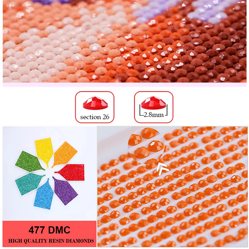 Полный 5D Diy Daimond Живопись Вышивка крестом черно-белая собака 3D алмазов картина