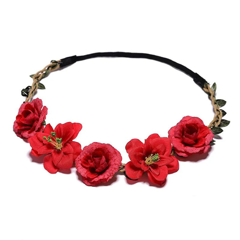 M MISM женская свадебная Цветочная повязка на голову для девочек Boho головной убор с цветами детские повязки на голову аксессуары для волос свадебный веночек пляжная гирлянда - Цвет: Type 20