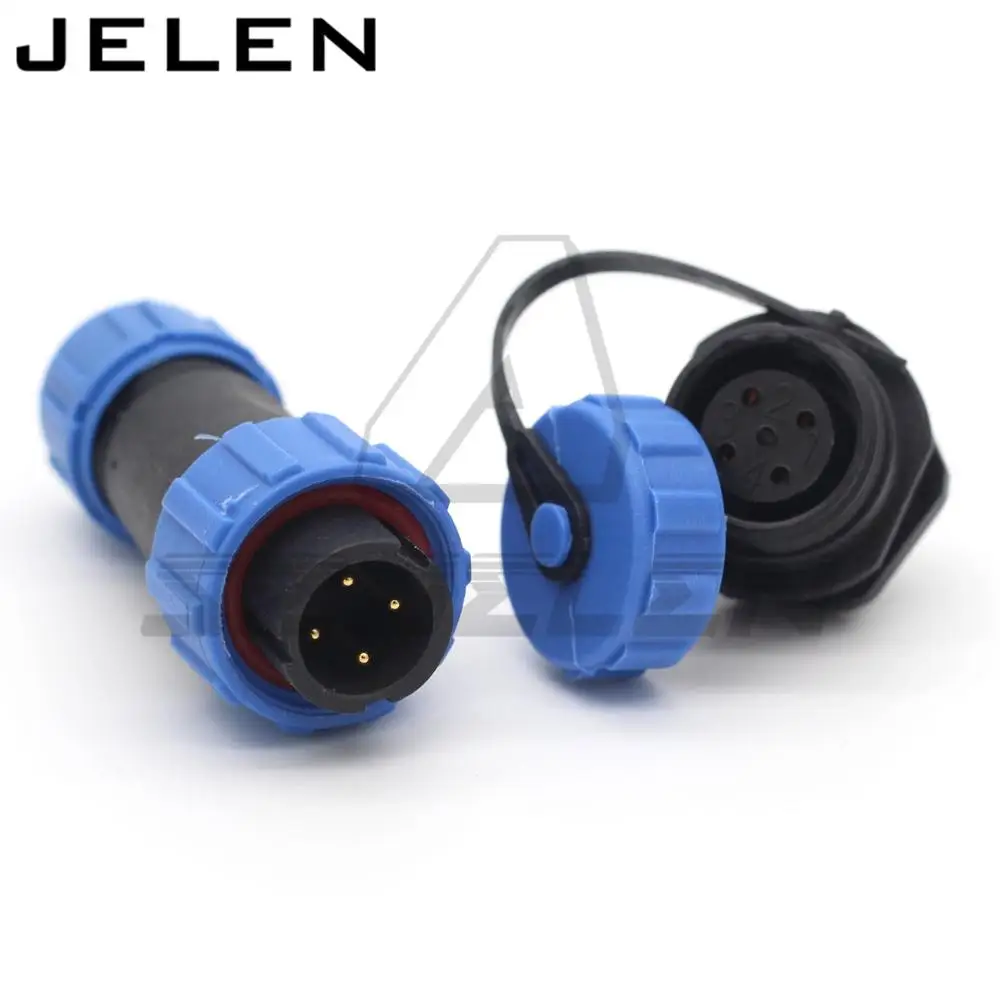 SP13 4-контактный водонепроницаемый разъем IP68 пылезащитный провод светодиодный