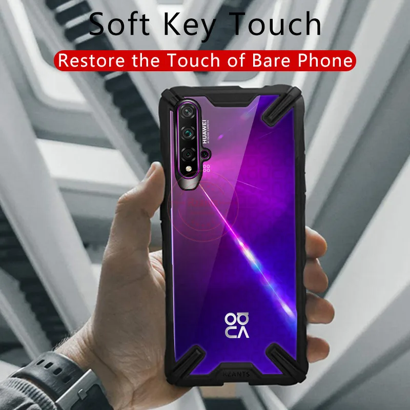 Военная подушка безопасности, противоударный защитный чехол для huawei Nova 5 T/Honor 20 S, прозрачный акриловый PC+ TPU противоударный защитный чехол