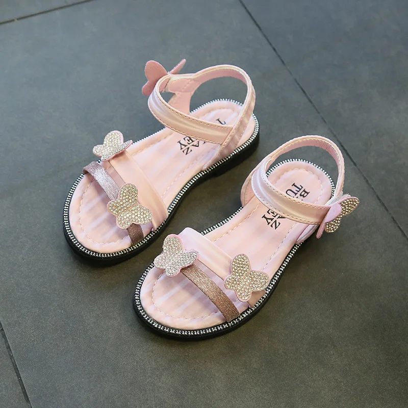 

2021 New Baby Girl Sandals Summer Baby Girl Shoes Summer Kids Children Sandals Fashion Bowknot Girls Flat Pricness Shoes