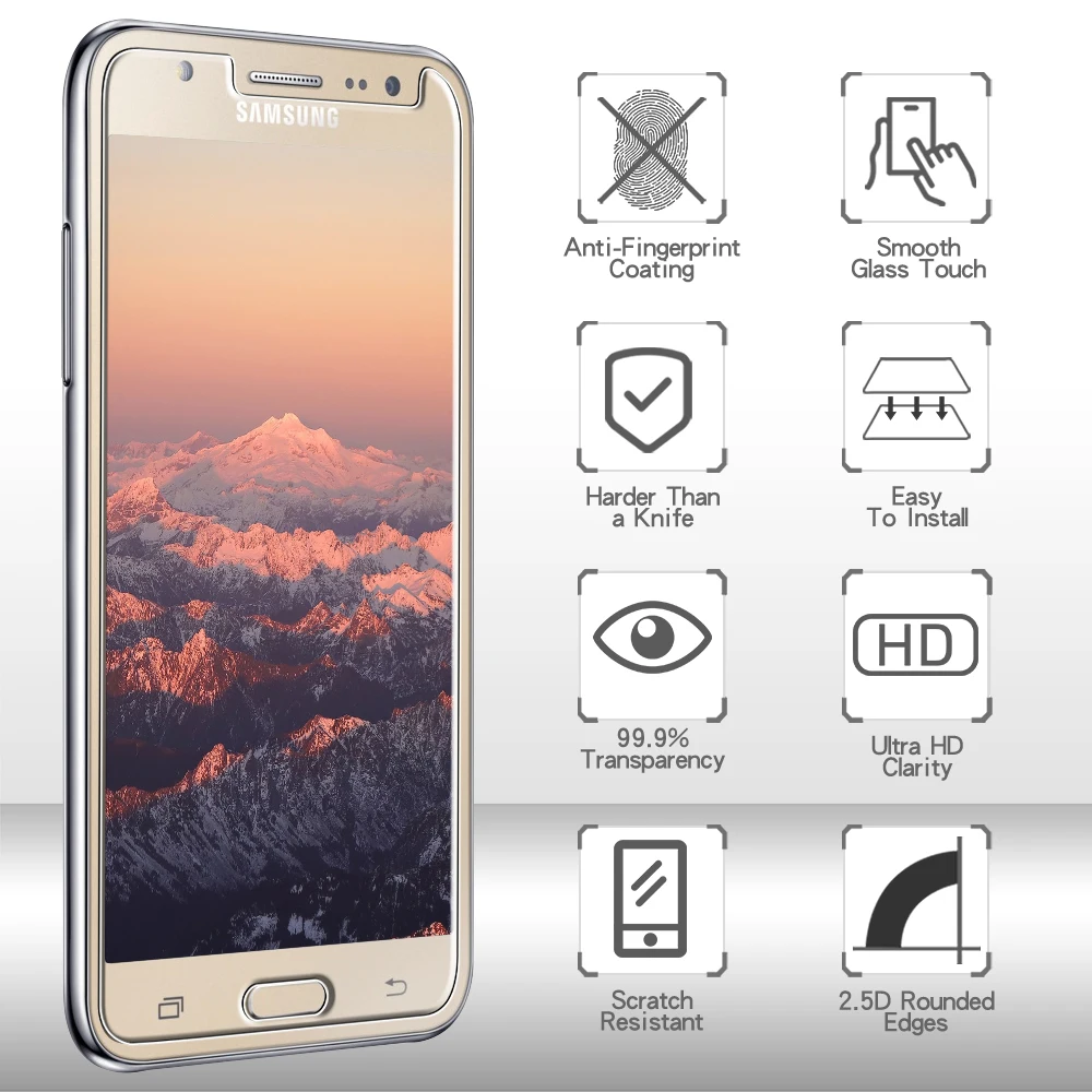 Закаленное стекло KAREEN (3 шт.) для Samsung Galaxy J8 J7 Prime 2 Pro Nxt V Duo Max J6 Plus J5 J4 защита