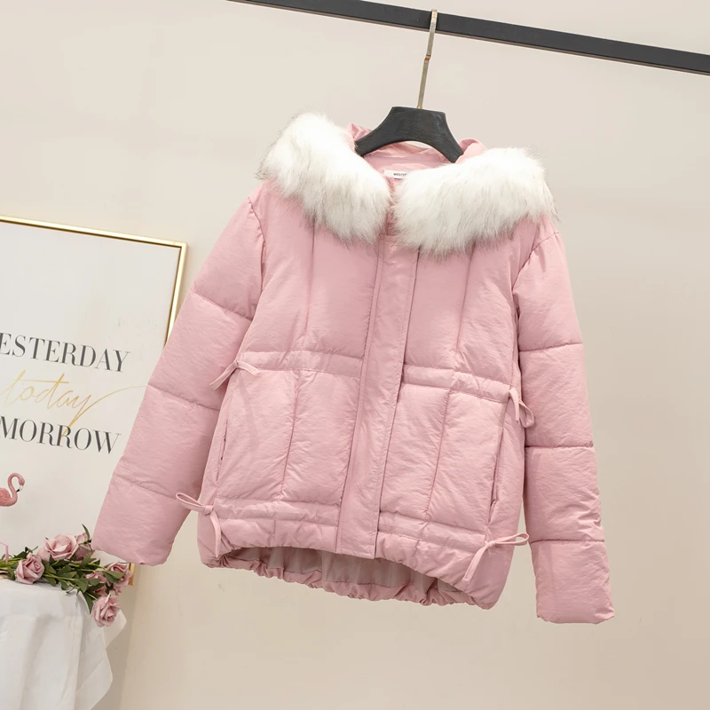 

Short padded jacket 2020 winter new women's trend padded jacket Korean version loose thick warm hooded women's padded jacket