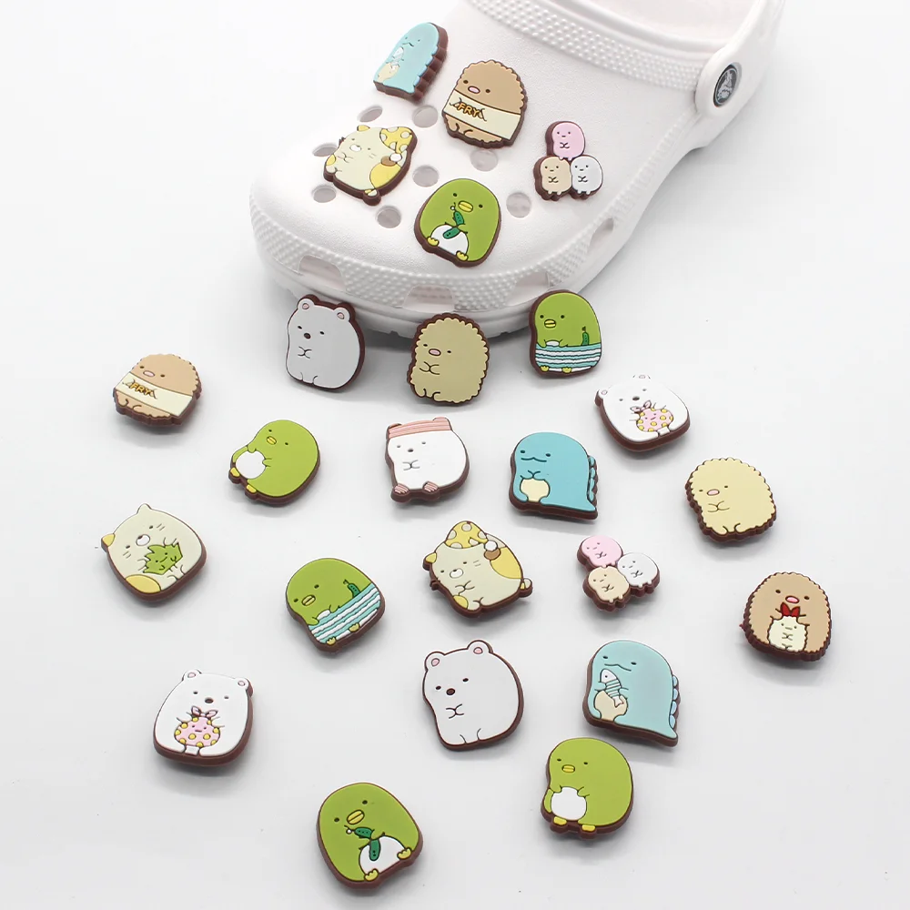 

Single Sale 1pc Cute Cartoon Animal JIBZ Croc Shoe Charms Accessories For Garden Shoes Ornaments Sandals Decoration Kids Gifts