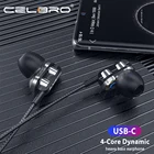 Проводные наушники-вкладыши, наушники для Samsung Type C, наушники для Realme Oppo, стерео Проводная гарнитура с микрофоном