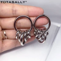 totasally women golden earrings fashion silver color tubes geometric party earring ladies punk ear drops jewelry gifts brincos