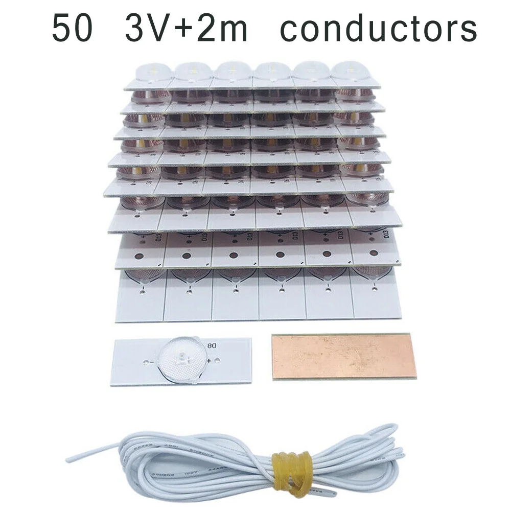 

50PCS Universal SMD Lamp Beads with Optical Lens Fliter For 32-65 inch LED TV Repair Led Light Strip Part Accessories