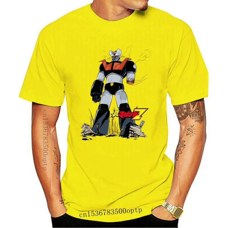 

New T Shirt Mazinger Z Cartoon Tshirt Anime Robot 100% Cotton Present Birthday T-Shirt Boy Short Sleeve Tee Shirt Men Crew Neck