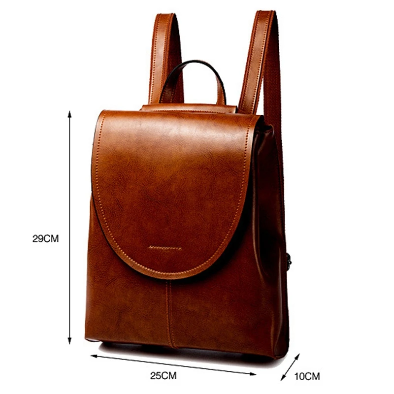 Кожаный женский рюкзак ретро кожаный коричневый | Багаж и сумки