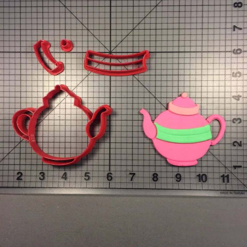 Формочки для теста в форме чашки, чайника и заварного кувшина для создания украшений для капкейков и тортов из фонданта для детской игры и декорирования.