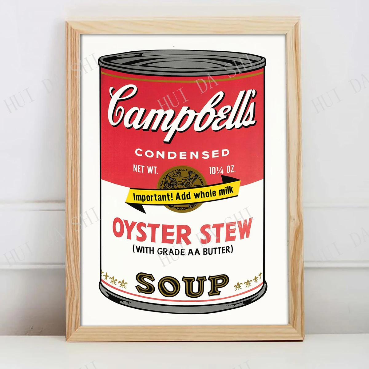 Суп из устриц - художественная печать Анди Уорхола, постер с элементами поп-арта.