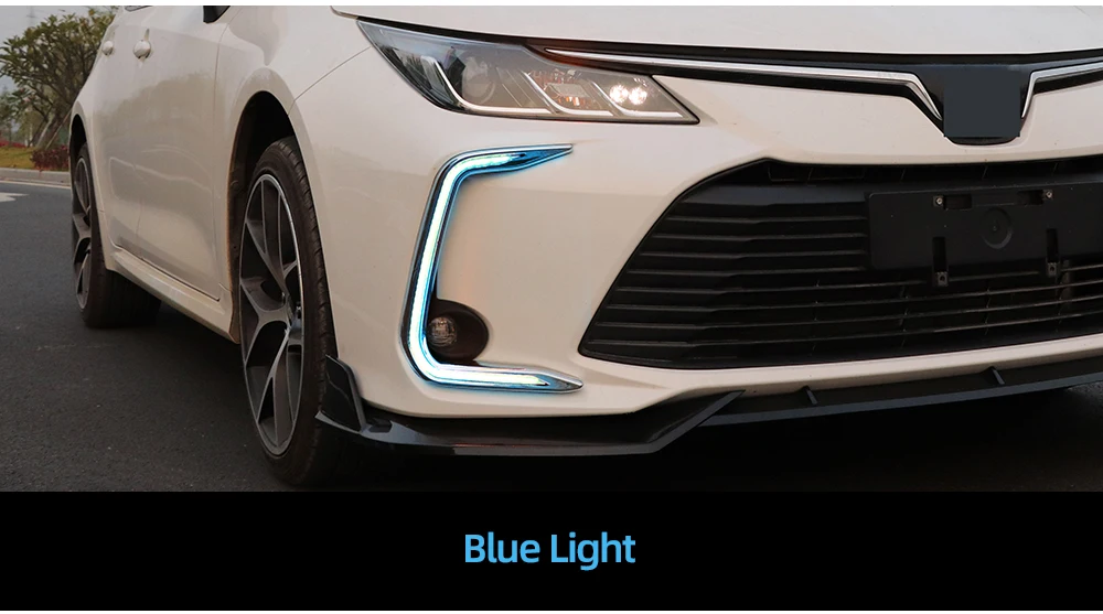Автомобильный мигающий 2 шт. для Toyota Corolla желтое Сигнальное реле Водонепроницаемый Автомобильный светодиодный DRL лампа Светодиодный дневной ходовой светильник