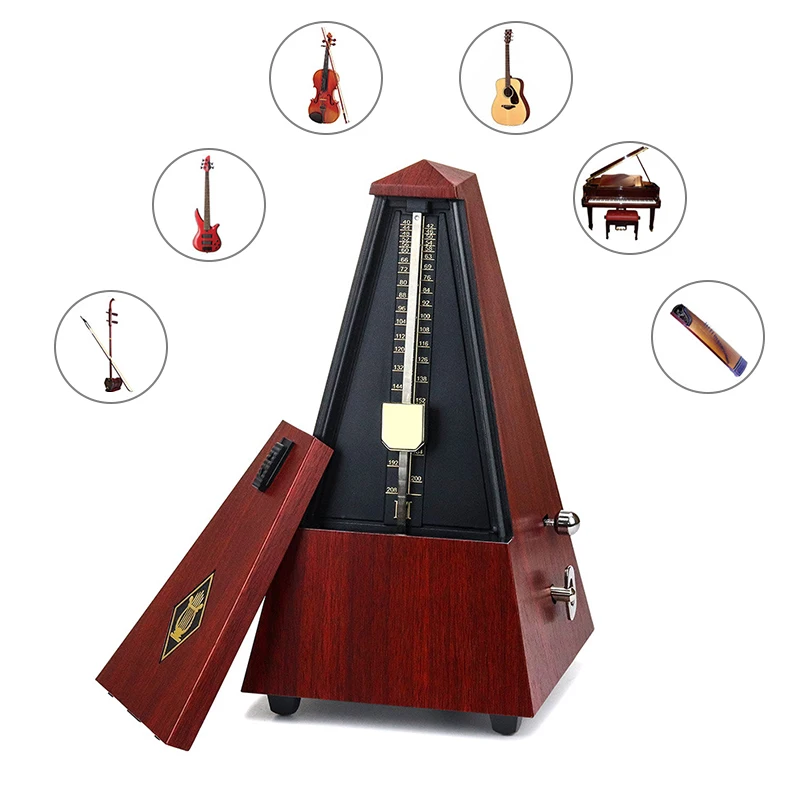 Guitar Metronome Vintage Tower Style Bell Ring Rhythm Mechanical Pendulum for Bass Piano Violin Accessories | Спорт и развлечения