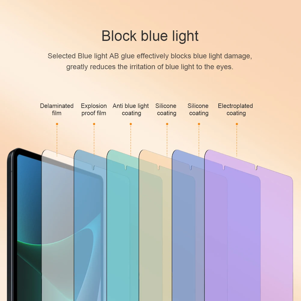 for xiaomi mi pad 5 pro glass nillkin v 2 5d ultra thin anti blue light tempered glass screen protector for xiaomi pad 5 5 pro free global shipping