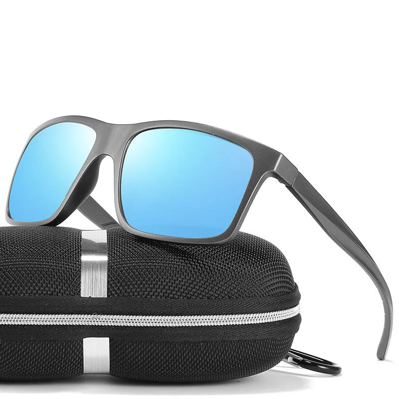 

Классические Мужские поляризационные солнцезащитные очки, брендовые Дизайнерские мужские Квадратные Солнцезащитные очки для вождения UV400...