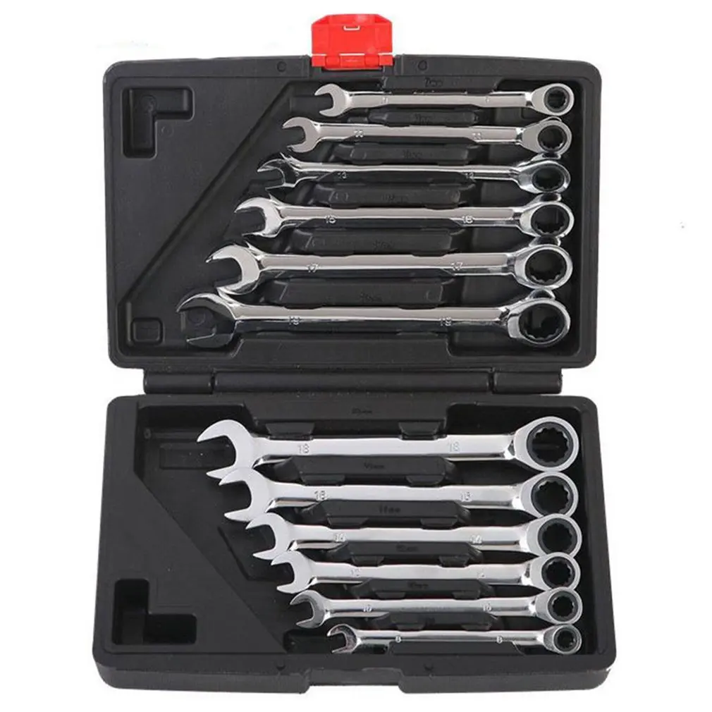 12 шт. Подвижная головка с фиксированной головкой двойного назначения храповой