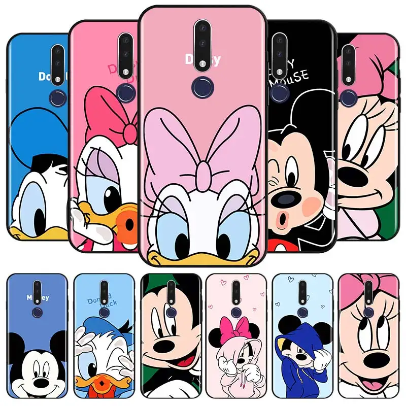 

Mickey Minnie Couple For OPPO Realme C17 C12 7i 8i Q3 8 C15 Narzo 20 30 A 7 6 5 2 C11 C3 Pro Black Funda Capa Phone Case