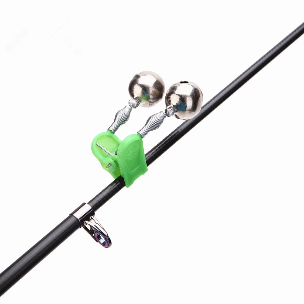 

5PCS Alarms Fishing Rod Bells Fishing Accessory Rod Clamp Tip Clip Bells Ring Green Outdoor Accessory
