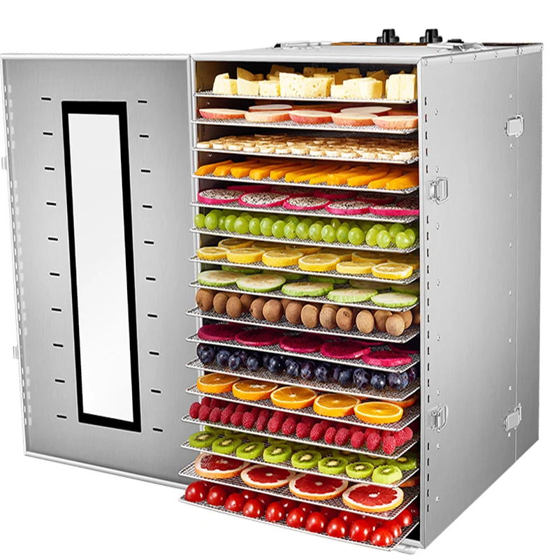

16 Layers Fruit Dryer for Vegetables Food Dehydrator Stainless Steel Pet Snacks Fruit Drying Machine Commercial