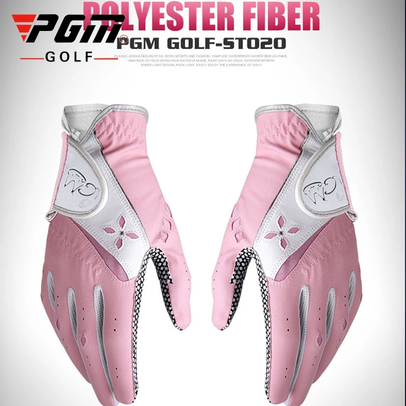 1 пара перчатки для гольфа Pgm Для женщин левой и правой руки на нескользящей