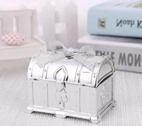 candy box treasure chest favor box wedding gift boxes gold and silver box for wedding baby birthday party wholesale