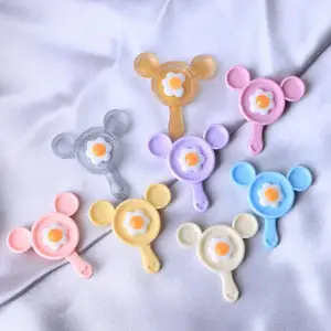 kawaii simulation cartoon pan fried eggs flatback resin cabochon dollhouse play toys diy scrapbooking accessories phone decor free global shipping