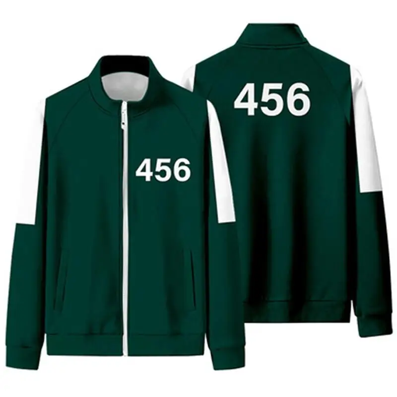 

Костюм для косплея по мотивам фильма игра кальмар, куртка, футболка, мужская одежда Li Zhengjae Same 456, костюмы на Хэллоуин с шестью кругами