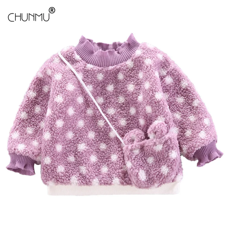 

Детский пуловер; Свитер в горошек; Зимние детские толстовки с бархатной подкладкой и принтом; Топы с длинными рукавами для мальчиков и девоч...