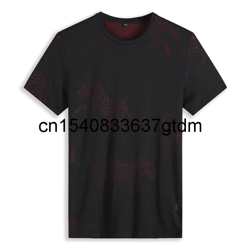 

Men's large summer ice silk short sleeve T-shirt fat man loose T-shirt vest t plus fat half sleeve T-shirt