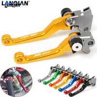 cnc laser printing motorcycle dirt bike pivot brake clutch levers for suzuki rm250 2004 2008 with rm 250 logo accessories
