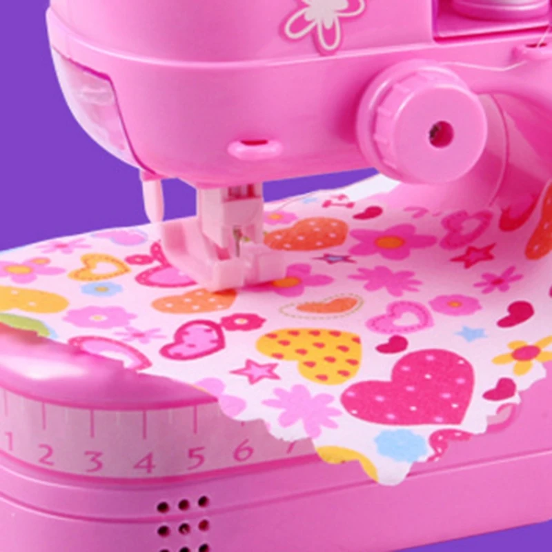 

Simulation Electric Clothes Sewing Machine Sew Activities Toy for Kids Gifts Christmas Children Toy Pink