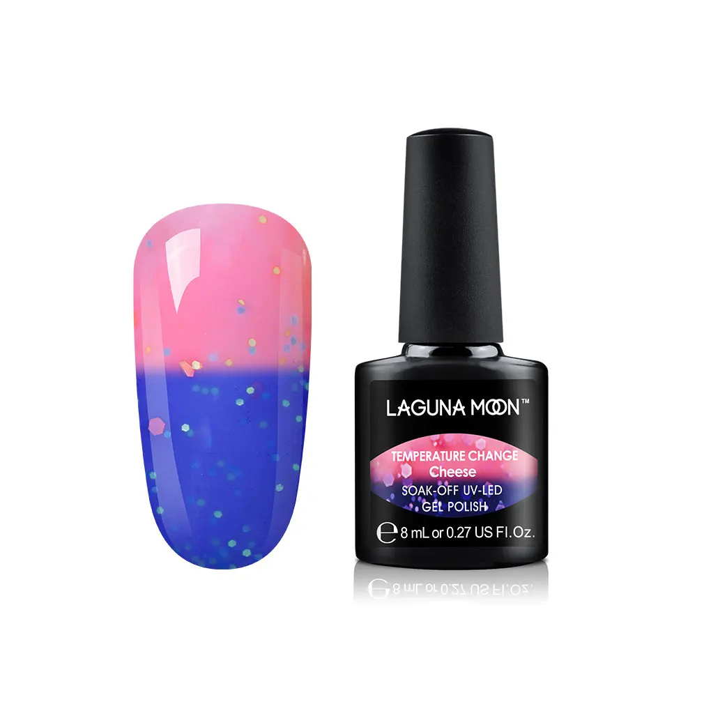 Lagunamoon 8ml Cheese Change Color UV Gel Nail Polish Temperature Change Color Soak Off Nail Art Varnish Gellak Hybrid Lacquer - Цвет: 16