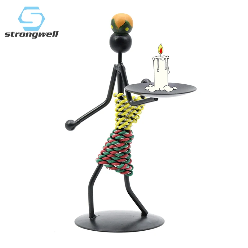 Современный Железный рисунок подсвечник простой романтической свадьбы