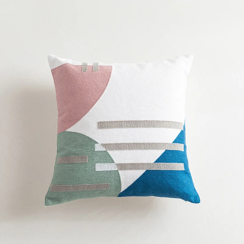 

Towel Embroidery Cushion Cover 45*45 Decorative Throw Pillows Case for Living Room Colorful Nordic Home Decor Pillow Covers
