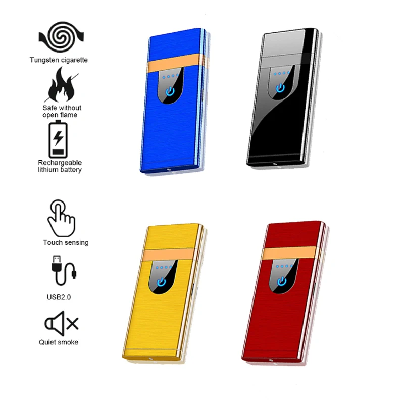 Зажигалка для сигарет сенсорный экран зажигалка компактный смарт датчик usb