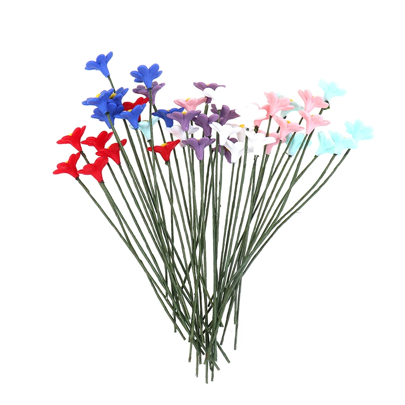 

Hot sale 6Pcs 1/12 Scale Dollhouse Miniature Flower for Living Room Plant Room Garden Accessories