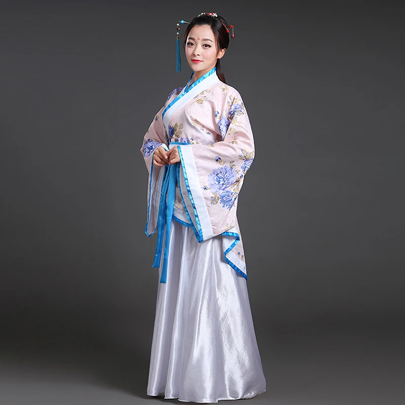 Style 10 165-180High Quality Hanfu Emboridery Traditional Chinese Style Dance Costumes Qing Dynasty Dramaturgic Dress for Women Peri Robe - Цвет: Style 10
