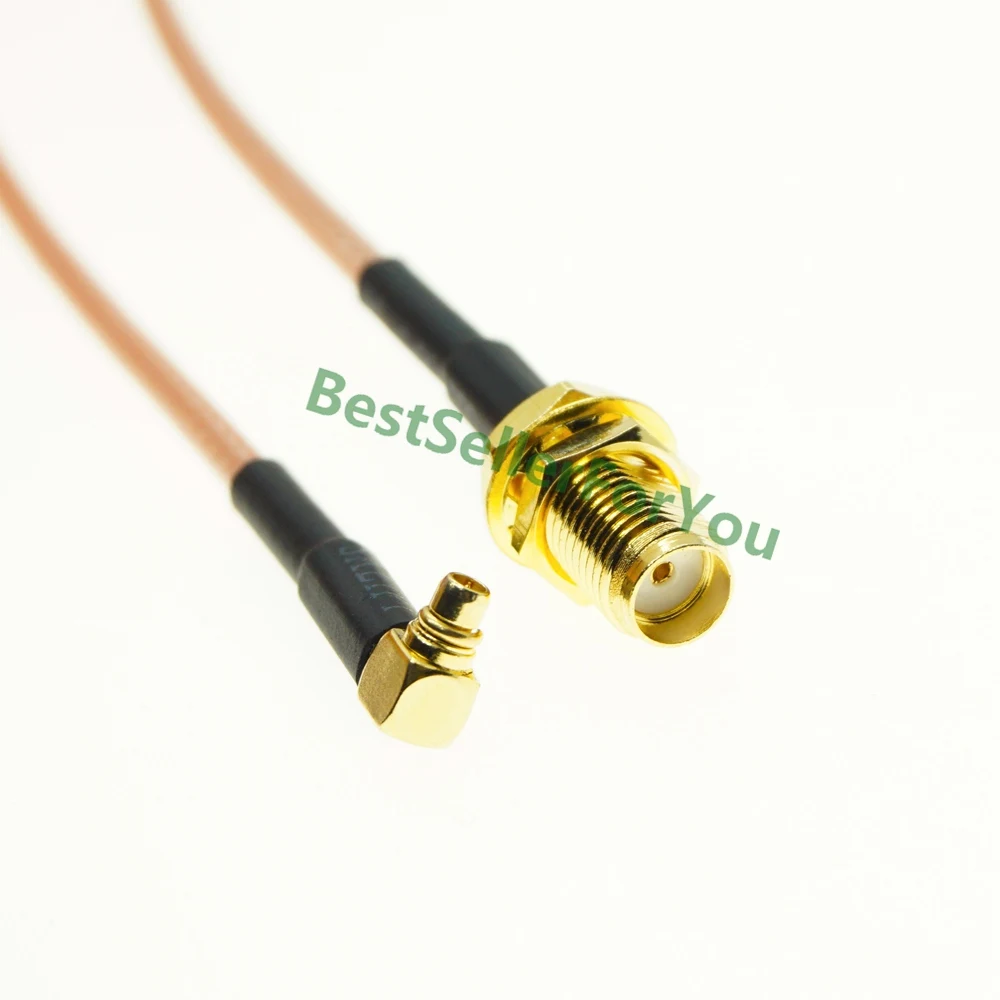 

SMA Female nut bulkhead To MMCX Male Right Angle RA PLUG RG316 Pigtail Coaxial Cable RF Coaxial Cable