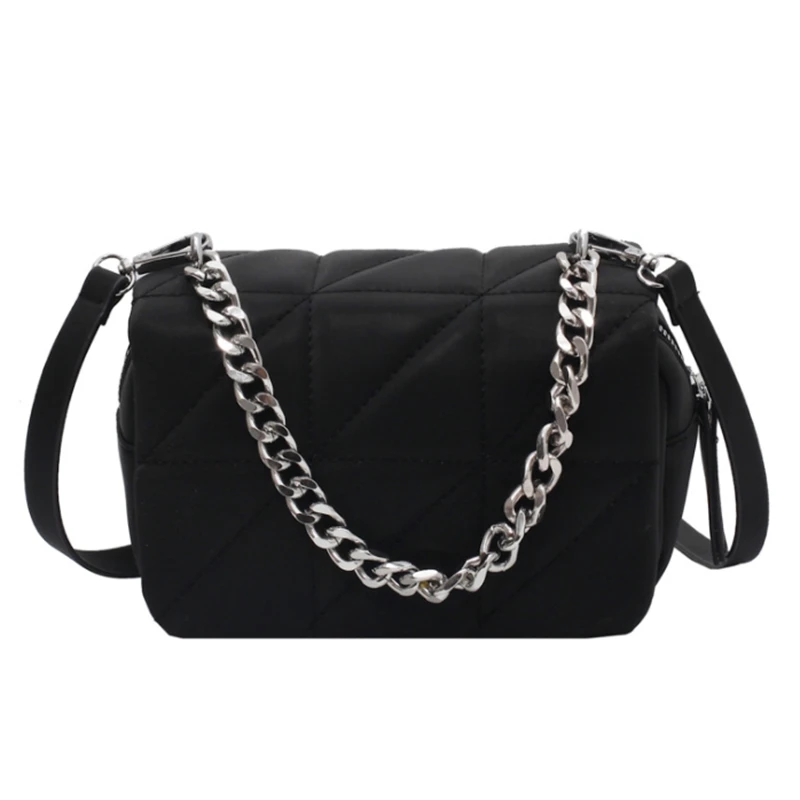 Дизайнерские новые модные сумки через плечо из ткани Оксфорд на цепочке женские